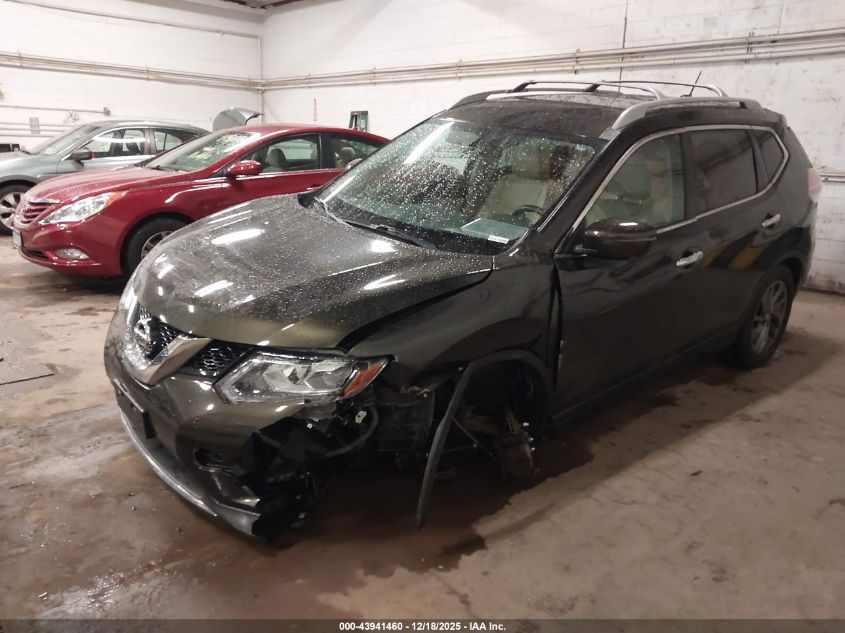 2016 Nissan Rogue Sl VIN: 5N1AT2MV3GC735556 Lot: 43941460