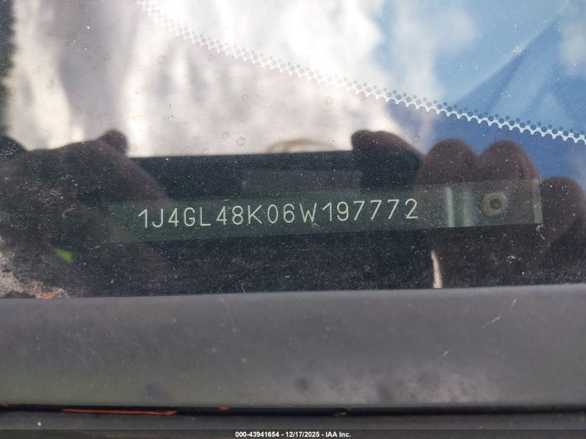 2006 Jeep Liberty Sport VIN: 1J4GL48K06W197772 Lot: 43941654