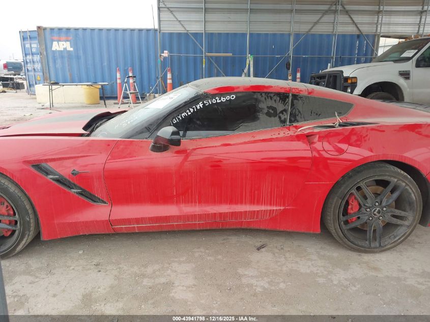 2015 Chevrolet Corvette Stingray Z51 VIN: 1G1YM2D78F5102600 Lot: 43941798