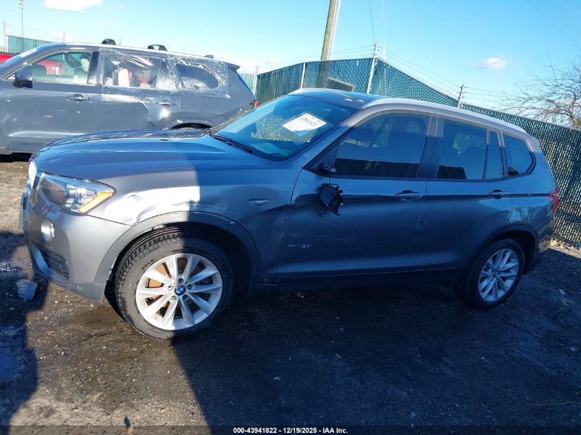 2017 BMW X3 Sdrive28I VIN: 5UXWZ7C30H0X39569 Lot: 43941822
