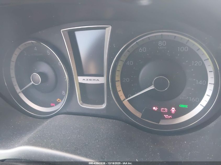 2013 Hyundai Azera VIN: KMHFH4JG8DA198568 Lot: 43941836