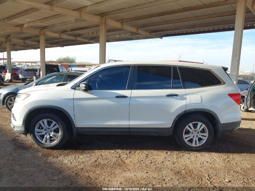 2016 Honda Pilot Lx VIN: 5FNYF5H14GB024096 Lot: 43941848
