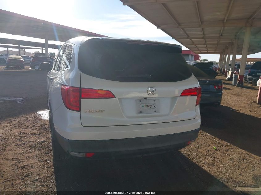 2016 Honda Pilot Lx VIN: 5FNYF5H14GB024096 Lot: 43941848