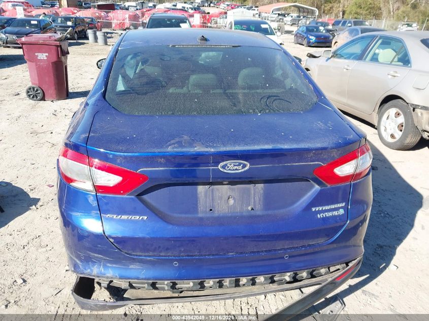 2014 Ford Fusion Hybrid Titanium VIN: 3FA6P0RU9ER362742 Lot: 43942049