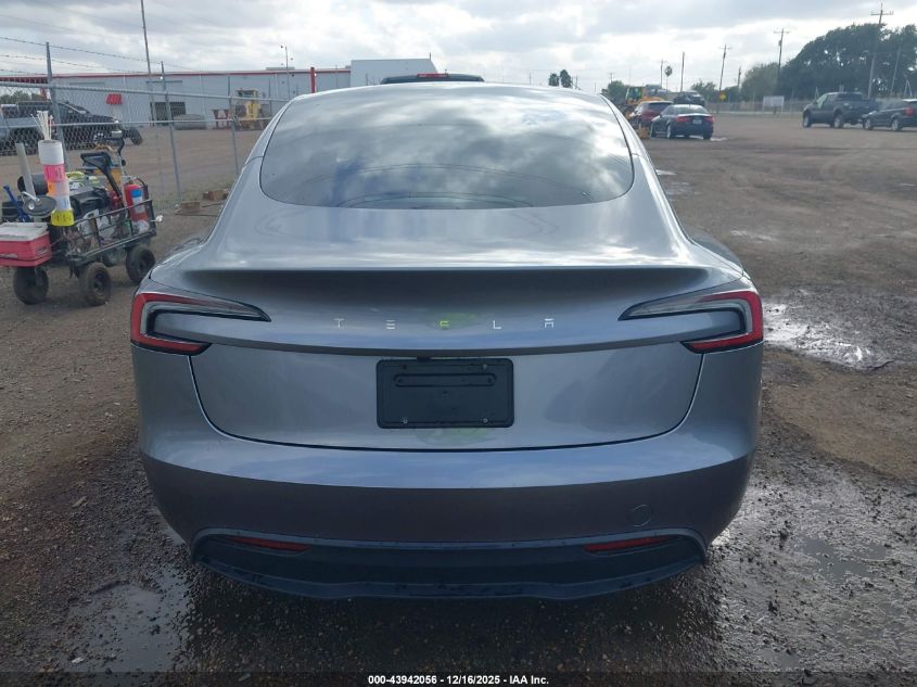 2025 Tesla Model 3 Long Range Rear-Wheel Drive/Standard Rear-Wheel Drive VIN: 5YJ3E1EAXSF888461 Lot: 43942056