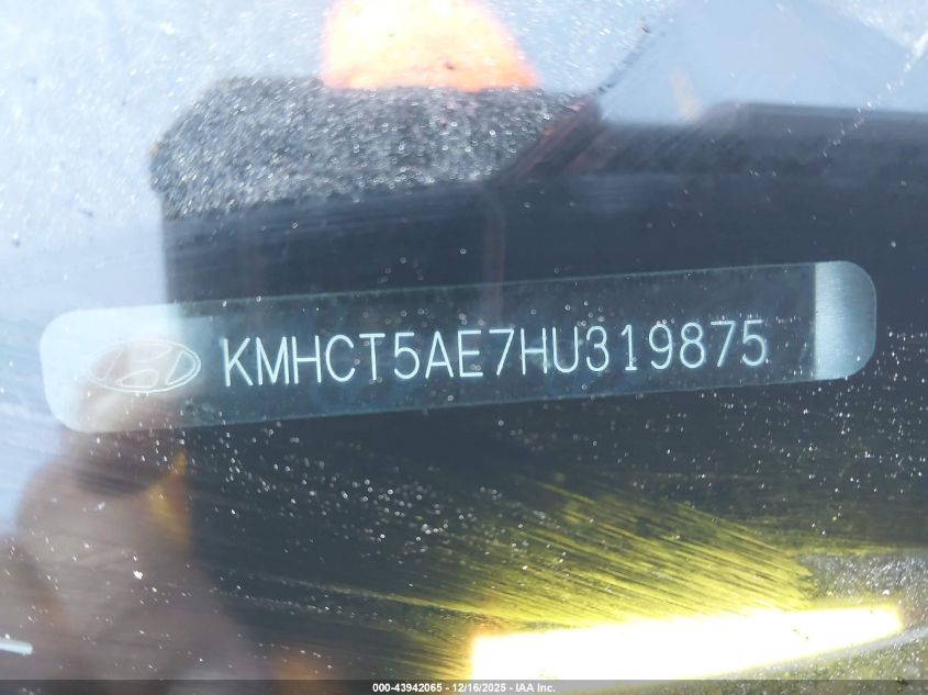 2017 Hyundai Accent Se VIN: KMHCT5AE7HU319875 Lot: 43942065