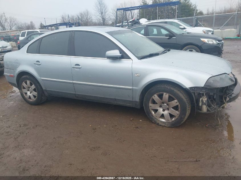 2001 Volkswagen Passat Glx VIN: WVWRH63BX1P129033 Lot: 43942067