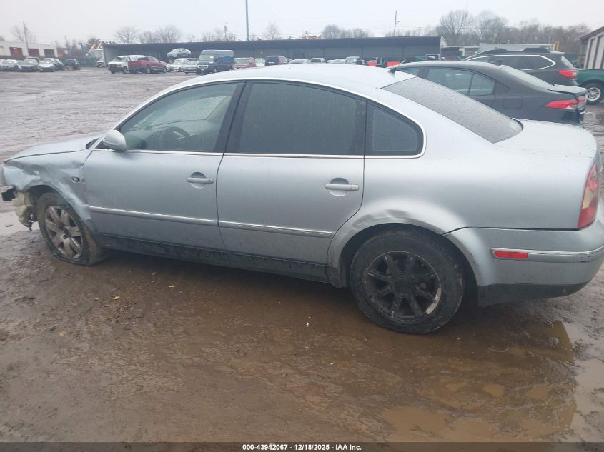 2001 Volkswagen Passat Glx VIN: WVWRH63BX1P129033 Lot: 43942067