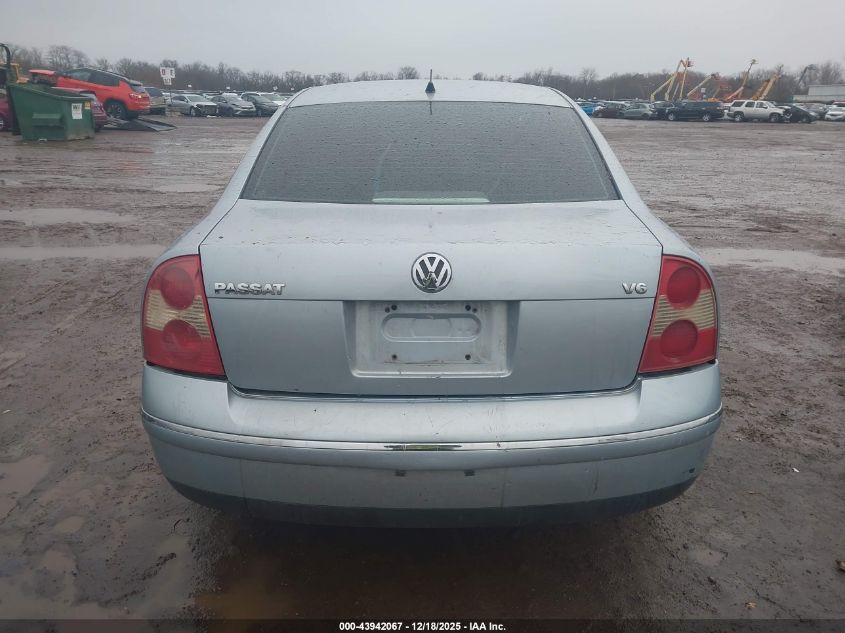 2001 Volkswagen Passat Glx VIN: WVWRH63BX1P129033 Lot: 43942067