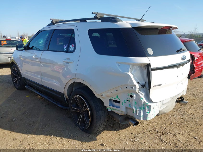 Vin: 1fm5k8gt2fgb73867, lot: 44437711, ford explorer sport 20153