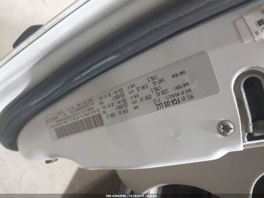 2015 Ram Cargo Tradesman VIN: 2C4JRGAG9FR680199 Lot: 43942096