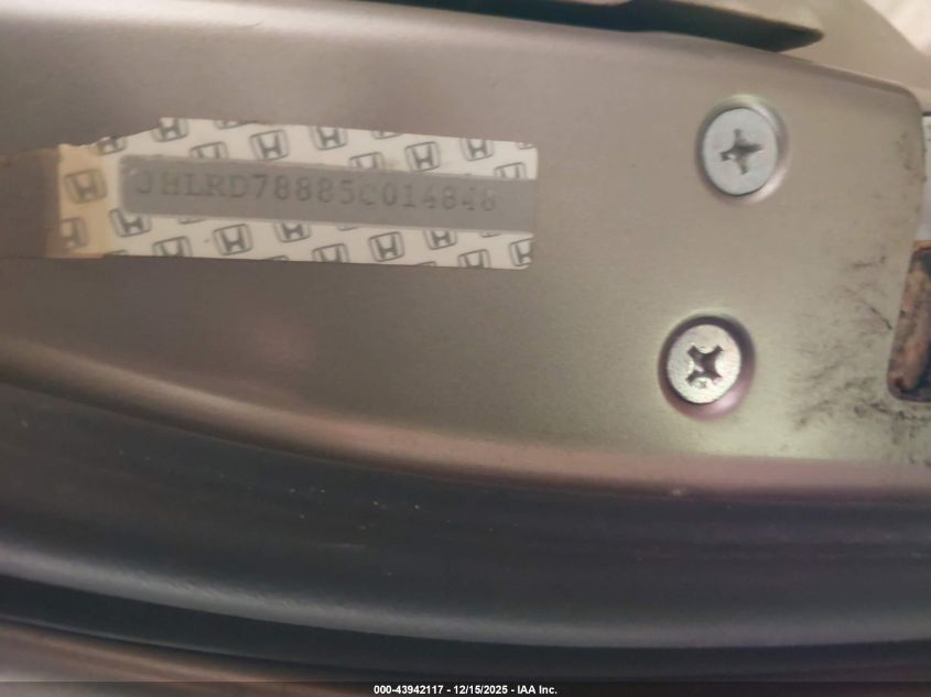 2005 Honda Cr-V Ex VIN: JHLRD78885C014848 Lot: 43942117