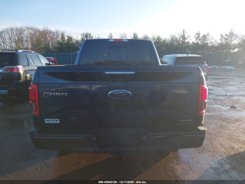 2016 Ford F-150 Lariat VIN: 1FTEX1CF6GFA98479 Lot: 43942126