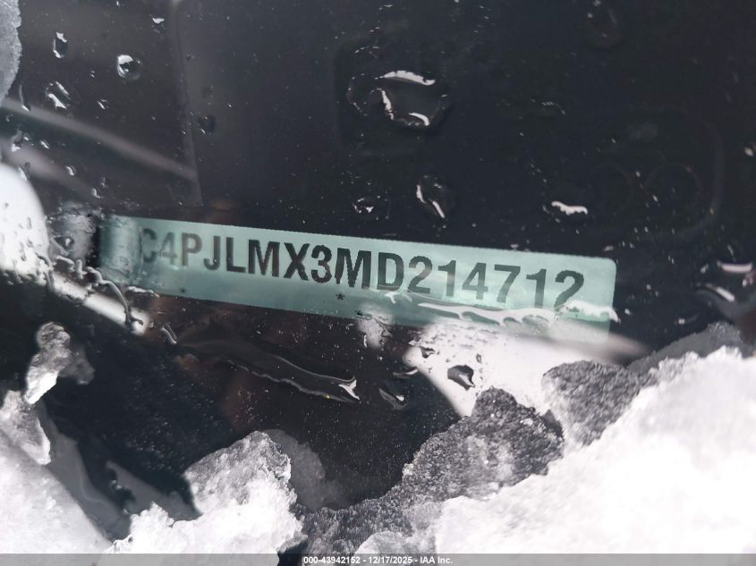 2021 Jeep Cherokee Latitude Lux Fwd VIN: 1C4PJLMX3MD214712 Lot: 43942152