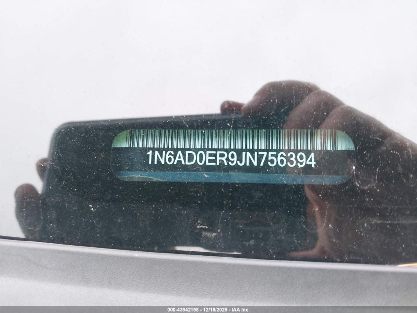 2018 Nissan Frontier Sv VIN: 1N6AD0ER9JN756394 Lot: 43942198