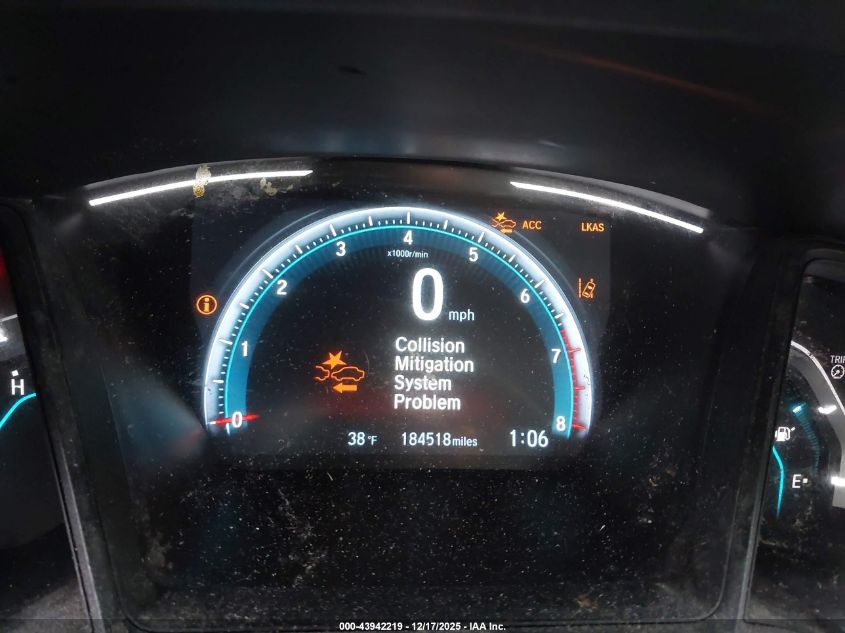 2019 Honda Civic Lx VIN: 2HGFC2E60KH580263 Lot: 43942219