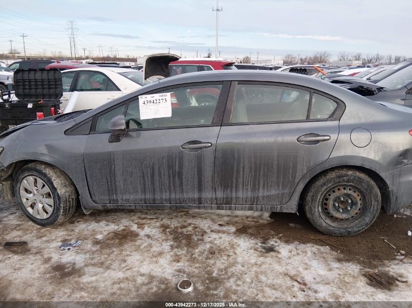 2012 Honda Civic Lx VIN: 19XFB2F55CE001367 Lot: 43942273