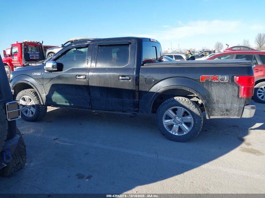 2019 Ford F-150 Lariat VIN: 1FTEW1E58KFB67303 Lot: 43942274