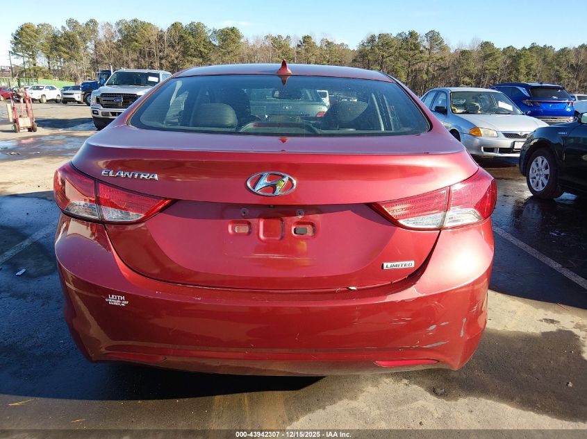 2013 Hyundai Elantra Limited VIN: 5NPDH4AE4DH315338 Lot: 43942307