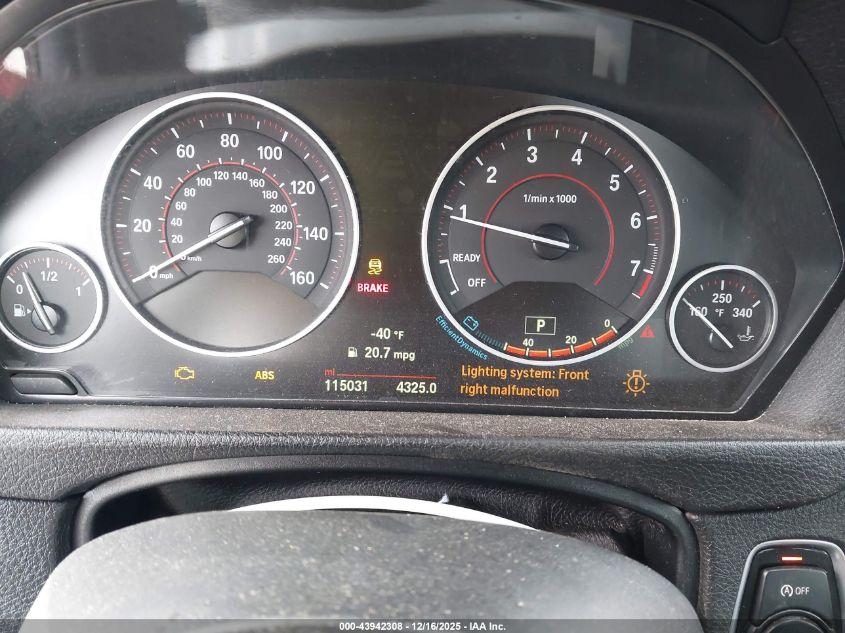 2015 BMW 428I xDrive VIN: WBA3N5C55FK198085 Lot: 43942308