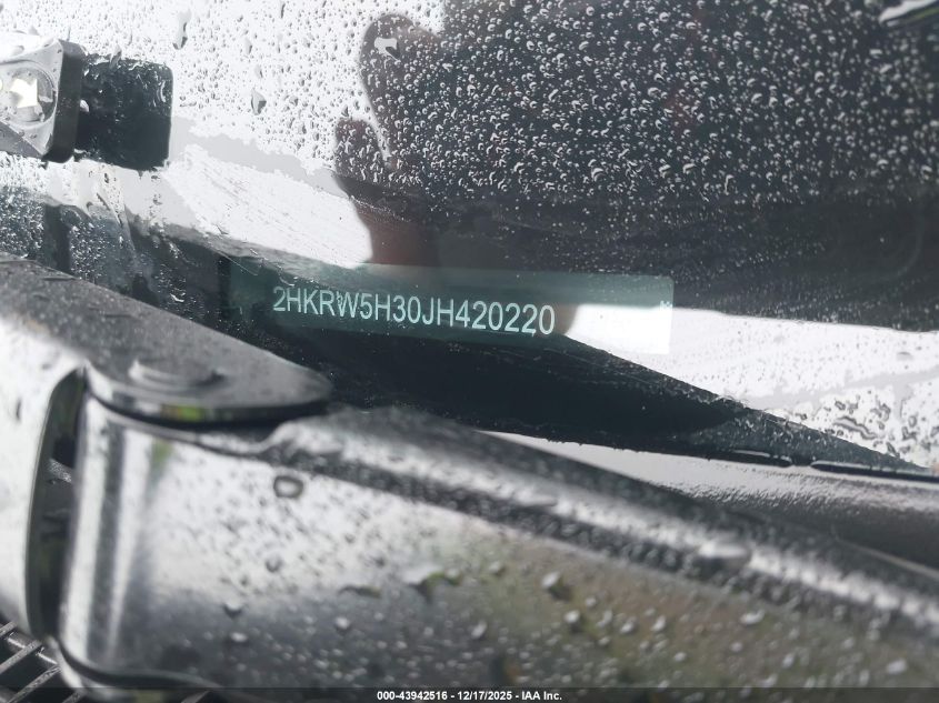 2018 Honda Cr-V Lx VIN: 2HKRW5H30JH420220 Lot: 43942516
