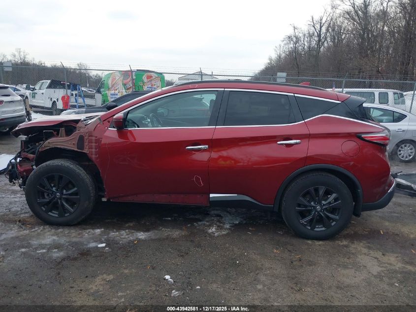 2018 Nissan Murano Sv VIN: 5N1AZ2MH6JN200452 Lot: 43942581