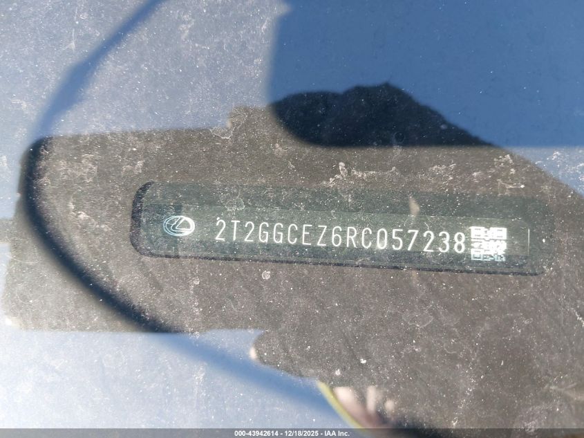 2024 Lexus Nx 350 Premium VIN: 2T2GGCEZ6RC057238 Lot: 43942614