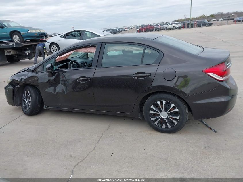 2013 Honda Civic Lx VIN: 19XFB2F5XDE027688 Lot: 43942727