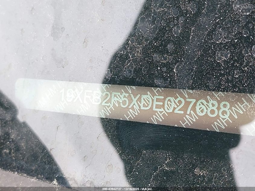 2013 Honda Civic Lx VIN: 19XFB2F5XDE027688 Lot: 43942727