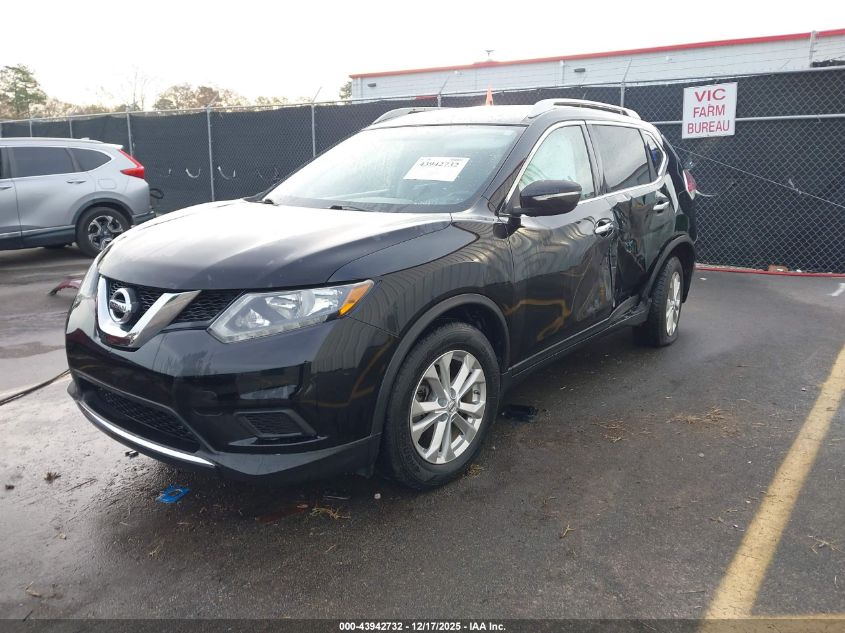 2015 Nissan Rogue Sv VIN: KNMAT2MT7FP559315 Lot: 43942732