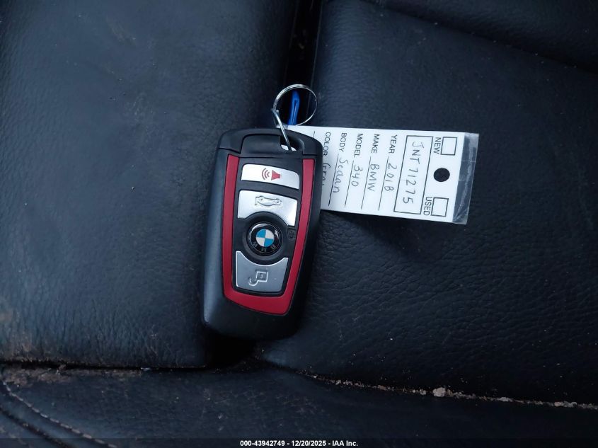 2018 BMW 340I xDrive VIN: WBA8B7G55JNT71275 Lot: 43942749