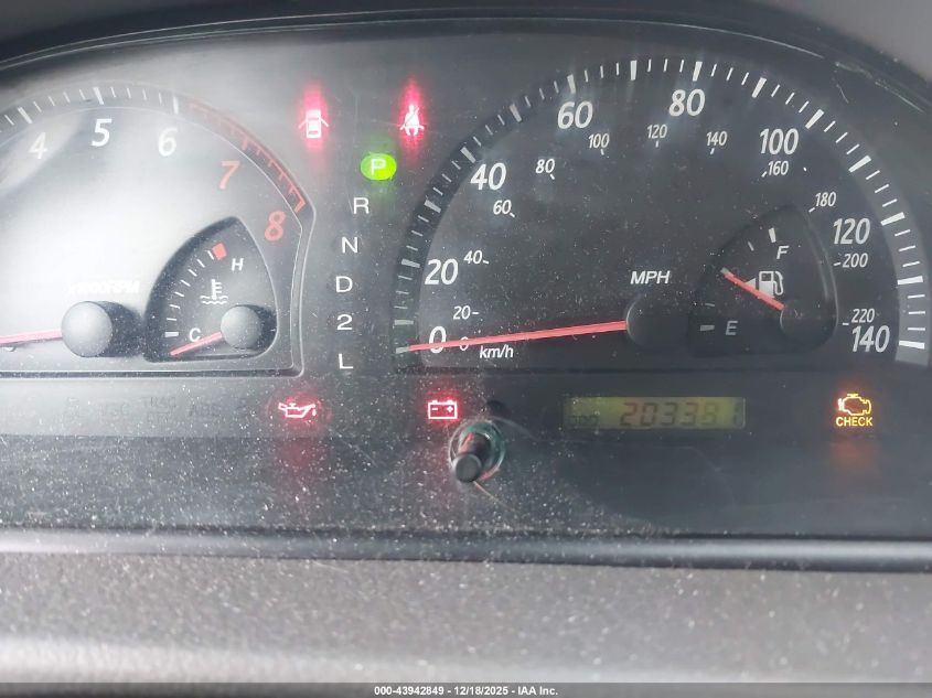 2002 Toyota Camry Le VIN: JTDBE32K820060749 Lot: 43942849