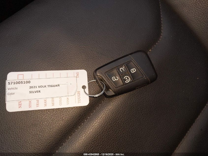 2021 Volkswagen Tiguan 2.0T Sel Premium R-Line VIN: 3VV4B7AX7MM131138 Lot: 43942865