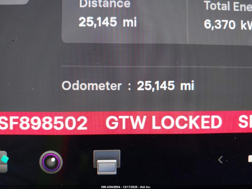 2025 Tesla Model 3 Long Range All-Wheel Drive VIN: 5YJ3E1EB3SF898502 Lot: 43942904