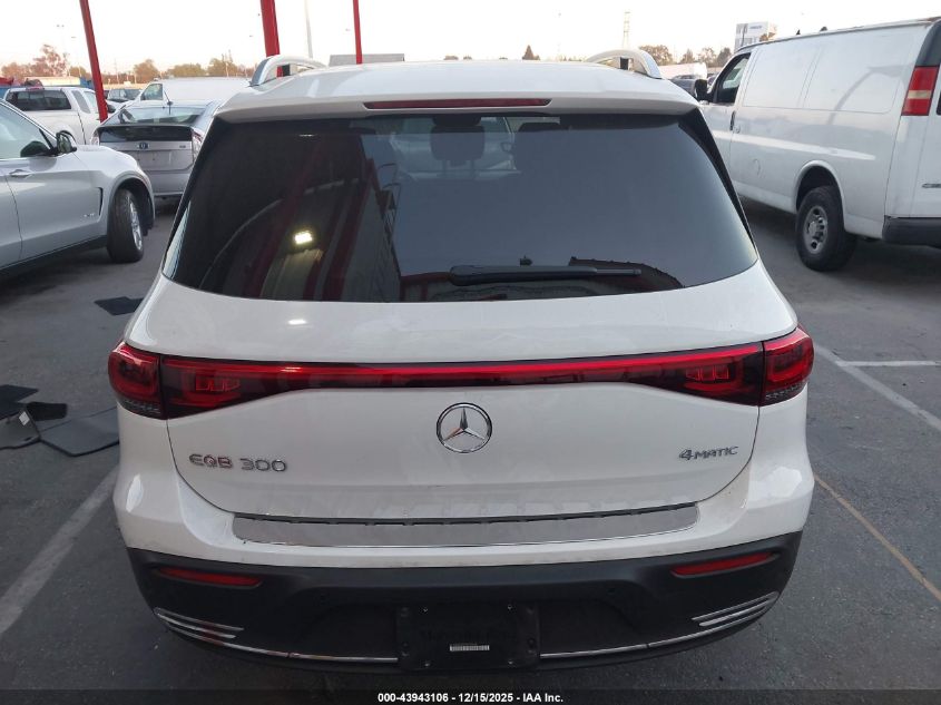 2023 Mercedes-Benz Eqb 300 Suv 4Matic VIN: W1N9M0KBXPN070508 Lot: 43943106