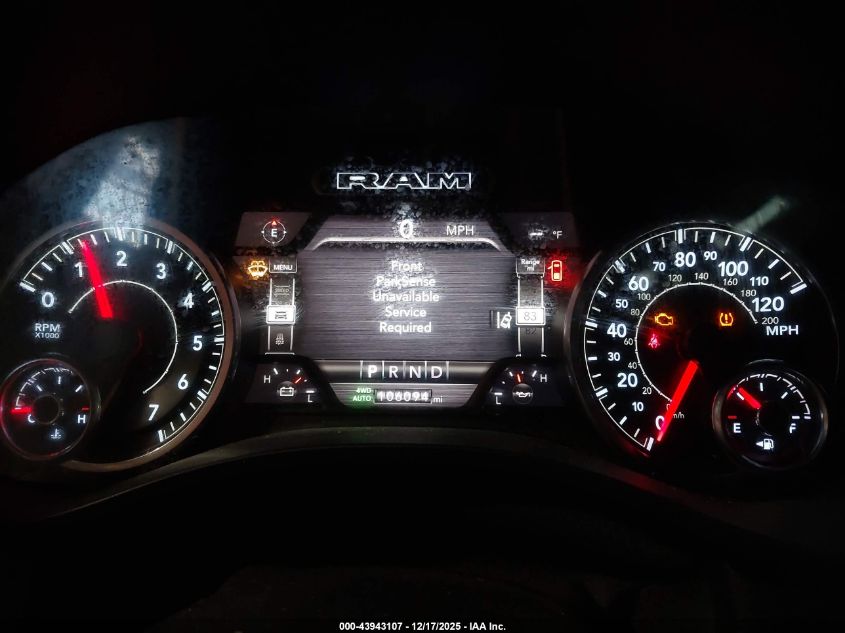 2021 Ram 1500 Big Horn 4X4 5'7 Box VIN: 1C6SRFFT6MN524174 Lot: 43943107