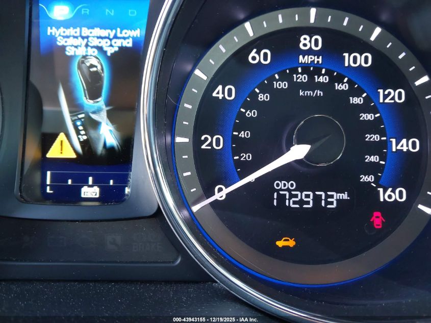 2013 Hyundai Sonata Hybrid Limited VIN: KMHEC4A4XDA066539 Lot: 43943155