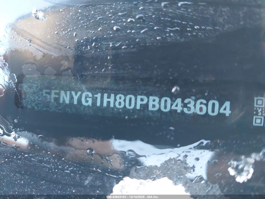 2023 Honda Pilot Awd Elite VIN: 5FNYG1H80PB043604 Lot: 43943183