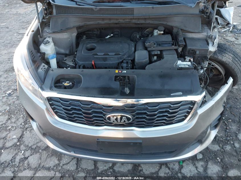 2019 Kia Sorento 2.4L Lx VIN: 5XYPGDA37KG447867 Lot: 43943202