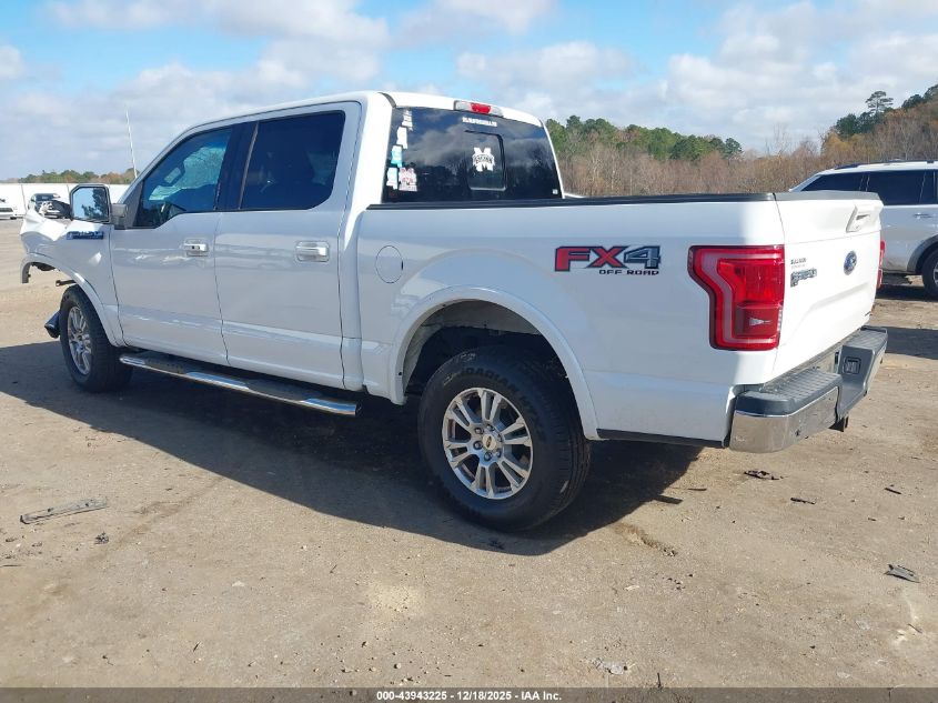 2016 Ford F-150 Lariat VIN: 1FTEW1EF8GFA68092 Lot: 43943225