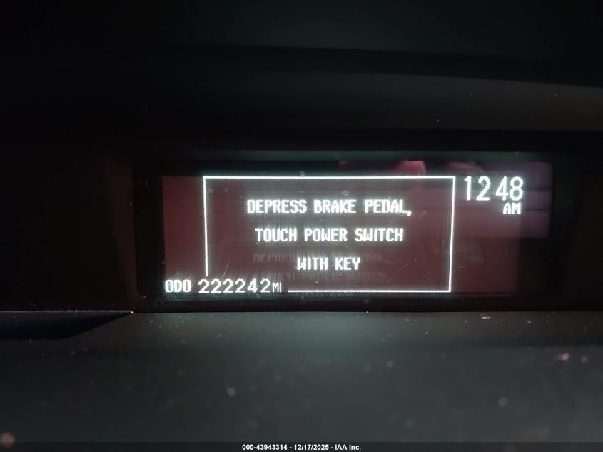 2012 Toyota Prius Two VIN: JTDKN3DU1C1548080 Lot: 43943314