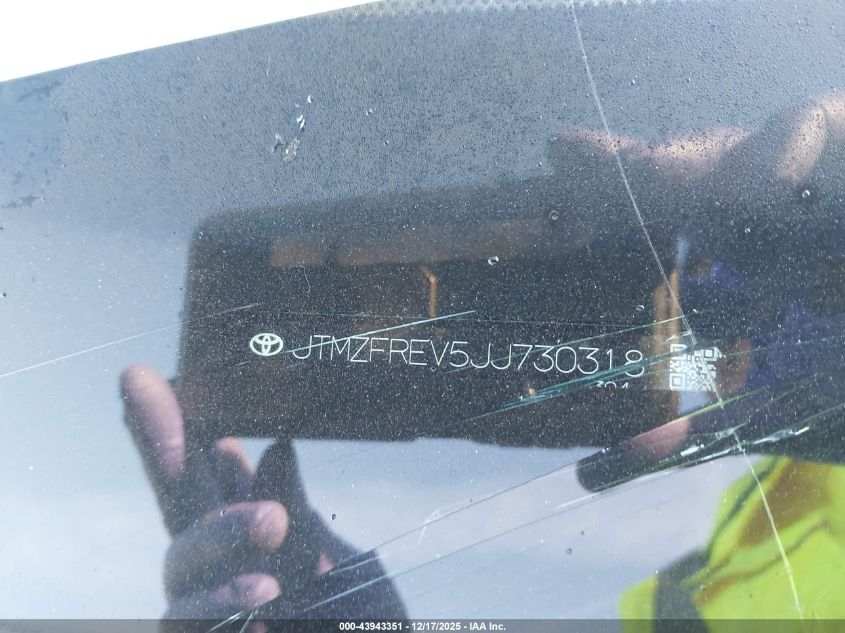 2018 Toyota Rav4 Le VIN: JTMZFREV5JJ730318 Lot: 43943351