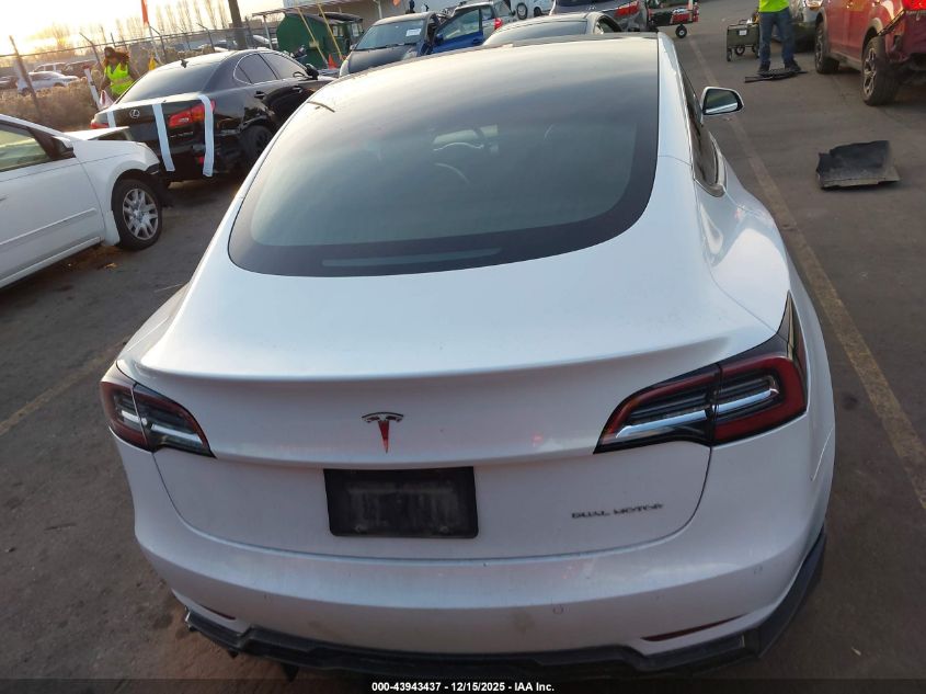 2019 Tesla Model 3 Long Range/Performance VIN: 5YJ3E1EB8KF510874 Lot: 43943437