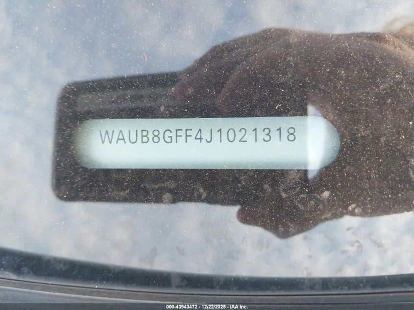 2018 Audi A3 2.0T Premium/2.0T Tech Premium VIN: WAUB8GFF4J1021318 Lot: 43943472