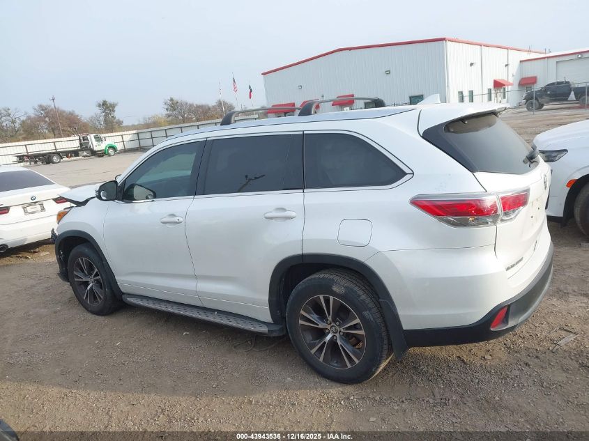 2016 Toyota Highlander Xle V6 VIN: 5TDKKRFH8GS165449 Lot: 43943536