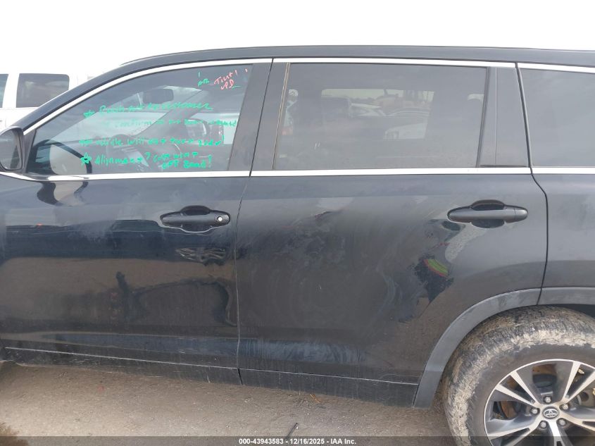 2016 Toyota Highlander Xle V6 VIN: 5TDKKRFH5GS504748 Lot: 43943583