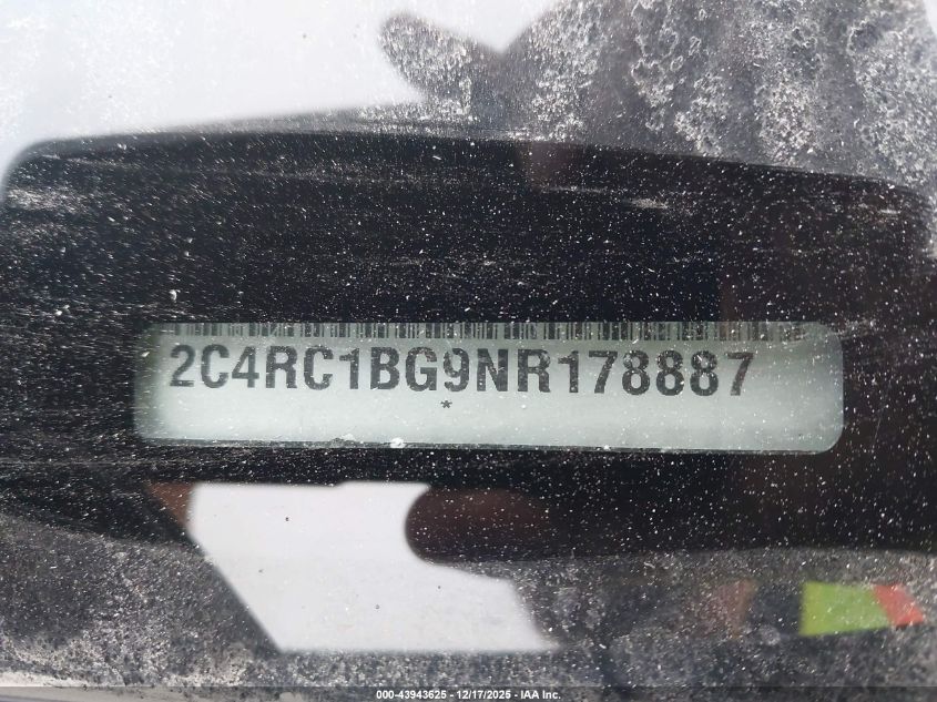 2022 Chrysler Pacifica Touring L VIN: 2C4RC1BG9NR178887 Lot: 43943625