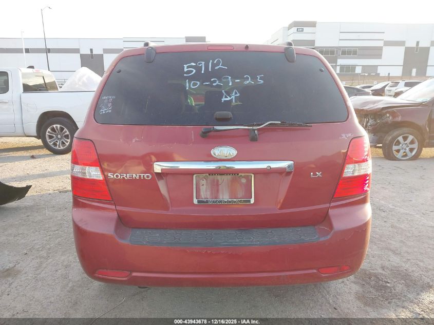 2008 Kia Sorento Lx VIN: KNDJD735285854074 Lot: 43943678