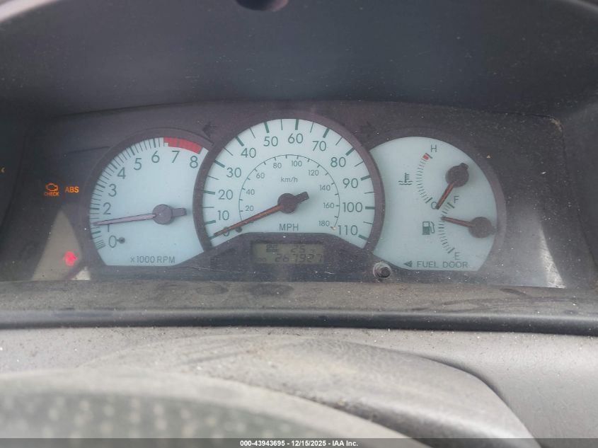 2003 Toyota Corolla Le VIN: JTDBR38EX30043944 Lot: 43943695