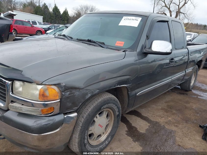 2001 GMC Sierra 1500 Sle VIN: 2GTEC19T711272017 Lot: 43943696